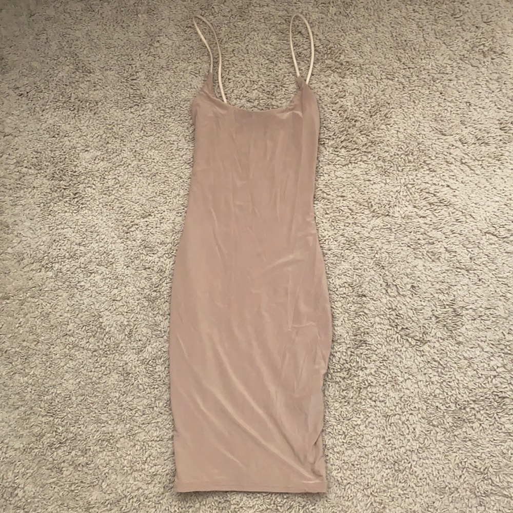 Pretty Little Thing Nude Bodycon Mini Dress